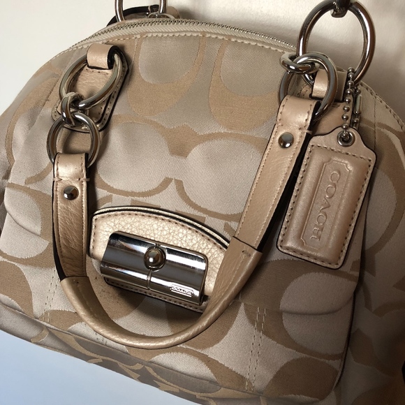 Coach Kristin Signature Sateen Domed Satchel - Picture 1 of 3